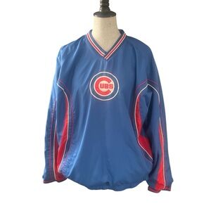 MLB genuine mercy Blue and Red Cubs pullover w pockets Sz M